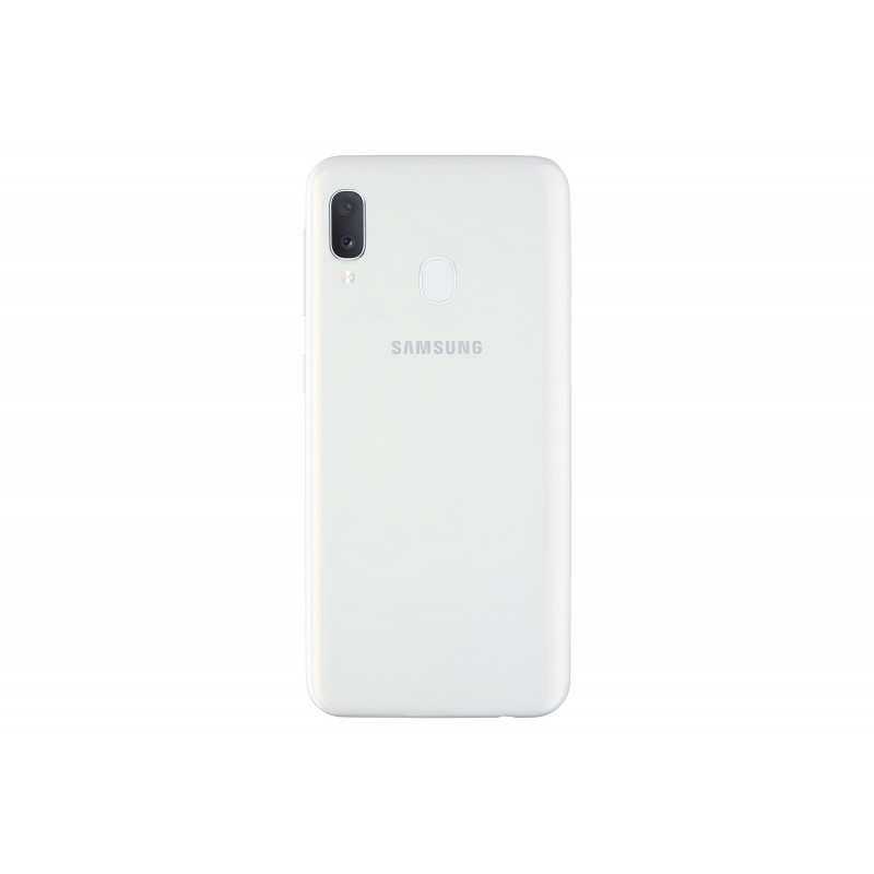 Galaxy A20E Dual Sim 32 Go Blanc reconditionné en France - Recycletek