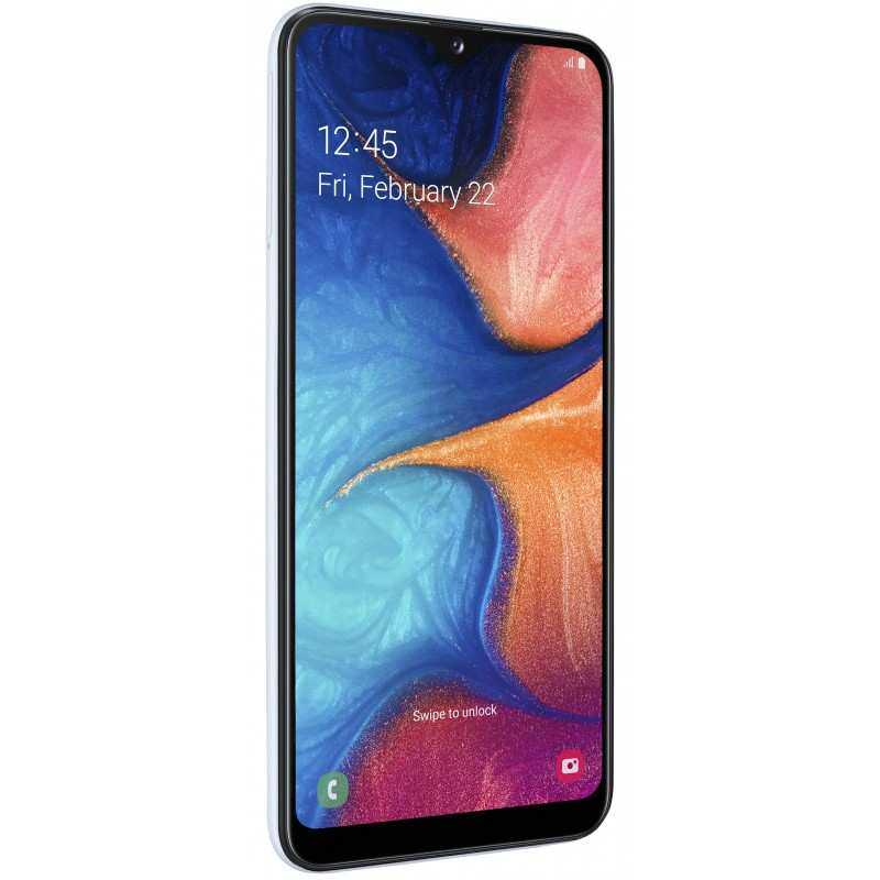 Galaxy A20E Dual Sim 32 Go Blanc reconditionné en France - Recycletek