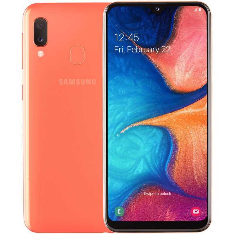 Galaxy A20e Dual Sim 32 Go Corail reconditionné en France - Recycletek