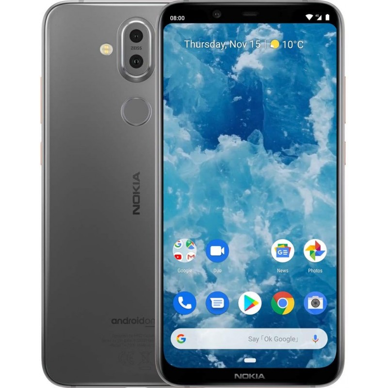 Nokia 8.1 64 Go Argent reconditionné en France - Recycletek