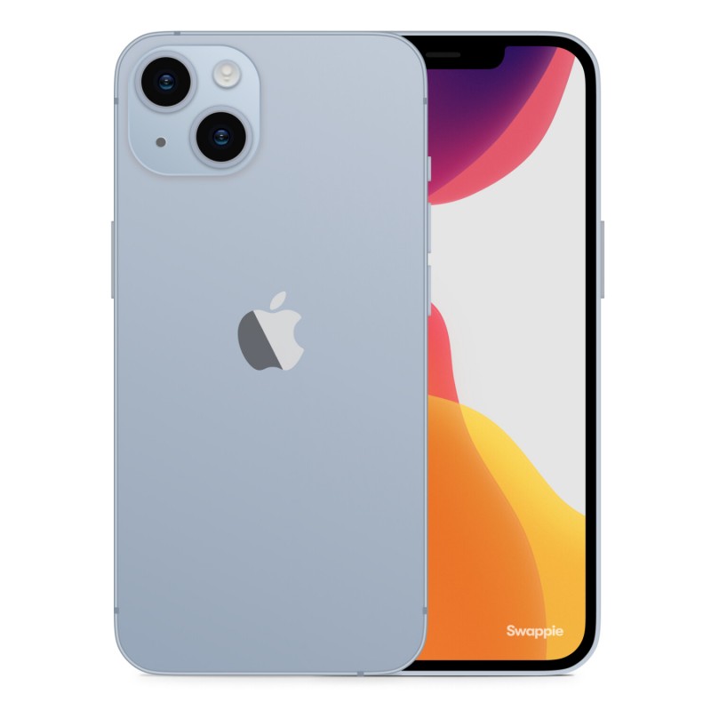 iPhone 14 5G Double SIM 128 Go Bleu reconditionné en France - Recycletek