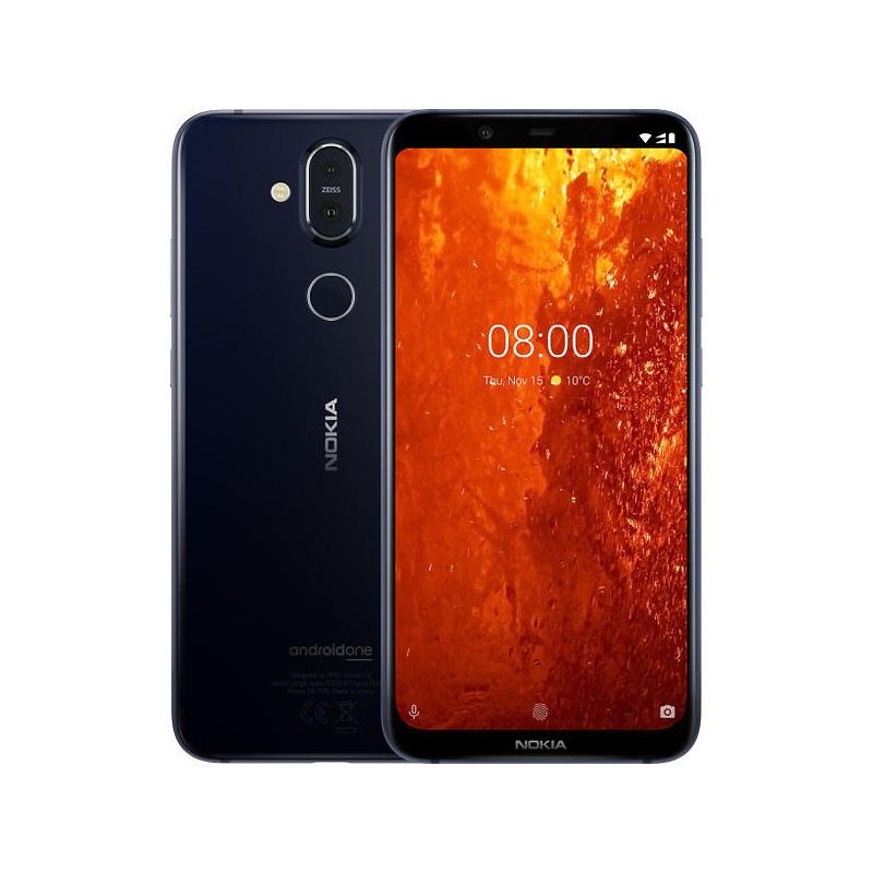 Nokia 8.1 Double SIM 64 Go Bleu reconditionné en France - Recycletek