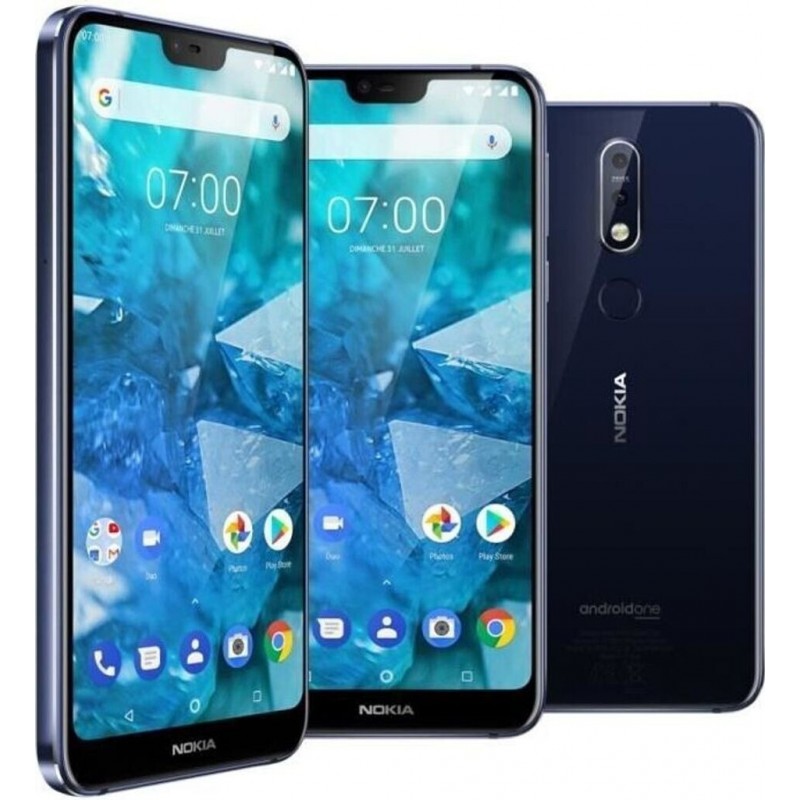 Nokia 7.1 Double SIM 32 Go Bleu reconditionné en France - Recycletek